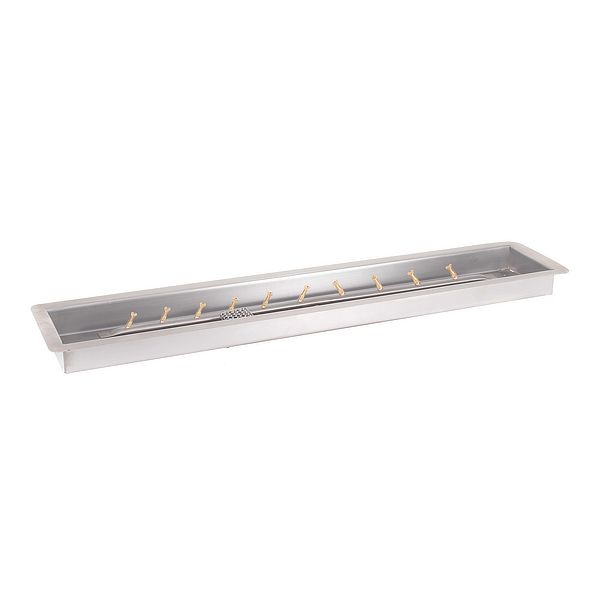 Linear Stainless Steel Bullet Burner with Drop-In Pan