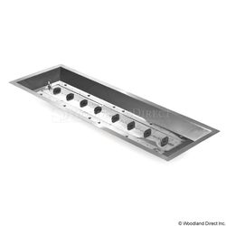 Rectangular Stainless Steel Crystal Fire Burner - 42"