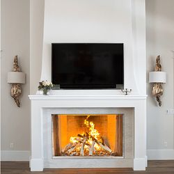 Montigo Firescape Traditional Wood Burning Fireplace &ndash; 60&rdquo;
