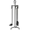 Minuteman Berlin Inline 3 Piece Fireplace Tool Set - Black
