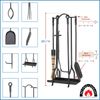 Minuteman Salem Inline 4 Piece Fireplace Tool Set - Black