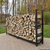 Woodhaven Black Firewood Rack - 8'