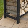 Woodhaven Black Firewood Rack - 8'