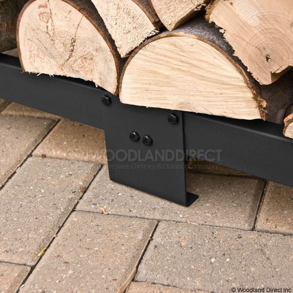 Woodhaven Black Firewood Rack - 8'