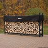 Woodhaven Black Firewood Rack - 8'