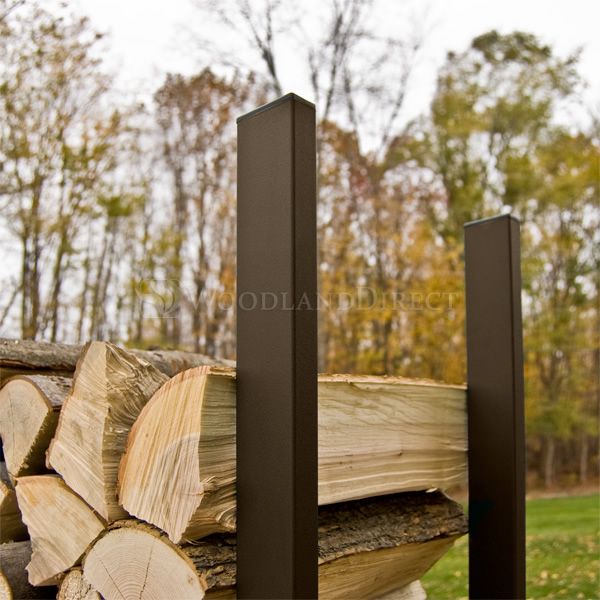 Woodhaven Brown Firewood Rack - 5'