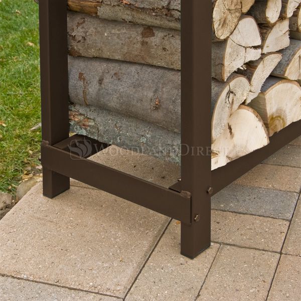 Woodhaven Brown Firewood Rack - 5'