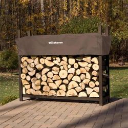 Woodhaven Brown Firewood Rack - 6'