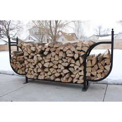 Woodhaven Courtyard Firewood Rack with Standard Cover