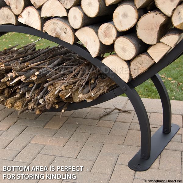 Woodhaven Large Crescent Firewood Rack