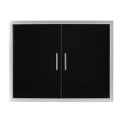 Wildfire Outdoor Double Door 30"x24"  - Black