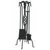 Wrought Iron Woodstove Tool Set - Black Finish