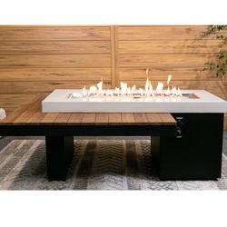 Uptown Iroko Direct Spark Ignition Gas Fire Table
