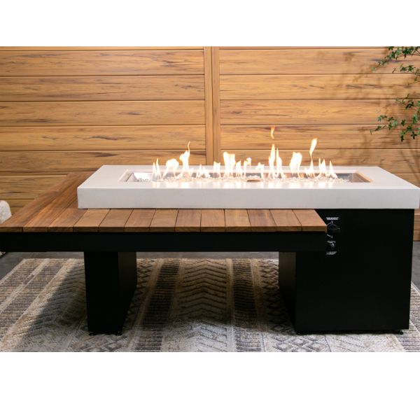 Uptown Iroko Direct Spark Ignition Gas Fire Table - 48"