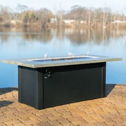 Cedar Bluff Linear Gas Fire Pit Table