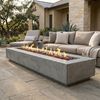 Prism Hardscapes Tavola 110 Gas Fire Pit Table w/ Windguard