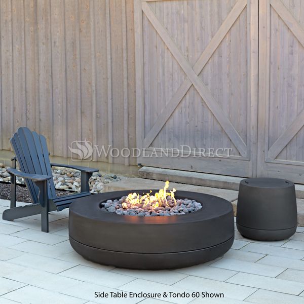 FlameCraft Tondo Side Table Propane Tank Enclosure