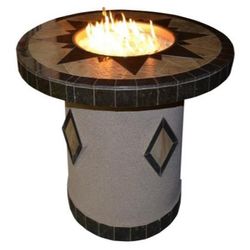 OPT-5545 Round Dining Gas Fire Table - 48" - LP