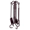 Thick Twisted Wrought Iron 4 Piece Tool Set - Bronze