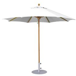 Three Birds Casual Natural Umbrella with Pulley Lift - 9'