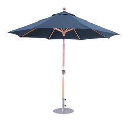 Three Birds Casual Spectrum Indigo Umbrella with Crank Lift and Rotational Tilt - 9'