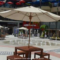 Three Birds Casual Cast Charcoal Umbrella with Pulley Lift - 9'