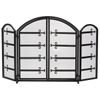 Three-Fold Arched Antique Sword Fireplace Screen - 54" x 32"