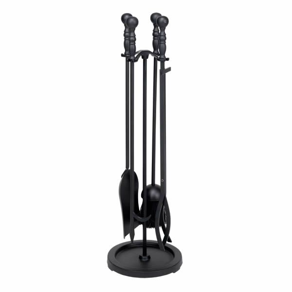 Traditional Round Base 4 Piece Tool Set - Black