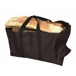 Black Canvas Log Carrier