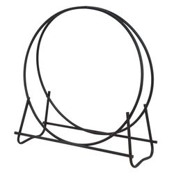 40" Black Diameter Tubular Hoop Wood Holder