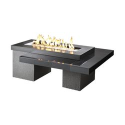 Uptown Black Manual Ignition Gas Fire Pit Table