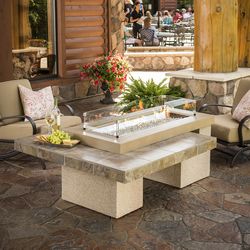 Uptown Brown Gas Fire Pit Table