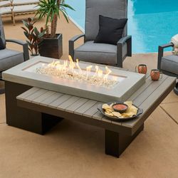 Uptown Coastal Grey Manual Iginition Gas Fire Pit Table