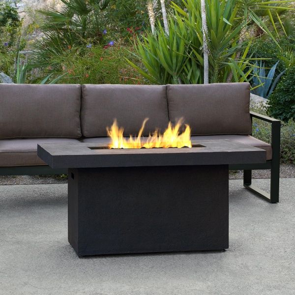 Ventura Rectangle Gas Fire Pit Table - Kodiak Brown