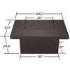 Ventura Rectangle Gas Fire Pit Table - Kodiak Brown