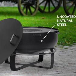 Viking XXL Fire Pit with Grill Plate and Lid - 32"