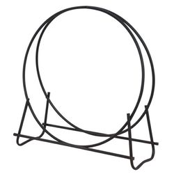 Black 48" Diameter Tubular Log Hoop