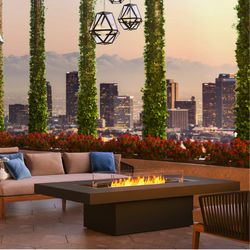 EcoSmart Fire Gin 90 Chat Height Gas Fire Pit Table