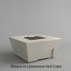 M&ouml;bius Balboa Square Concrete Gas Fire Pit - 36"