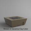 M&ouml;bius Balboa Square Concrete Gas Fire Pit - 46"