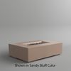 M&ouml;bius Encinitas Rectangular Concrete Gas Fire Pit - 57"