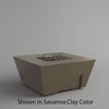 M&ouml;bius Balboa Square Concrete Gas Fire Pit - 36"