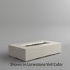 M&ouml;bius Encinitas Rectangular Concrete Gas Fire Pit - 69"