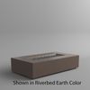 M&ouml;bius Encinitas Rectangular Concrete Gas Fire Pit - 69"