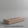 M&ouml;bius Encinitas Rectangular Concrete Gas Fire Pit - 93"