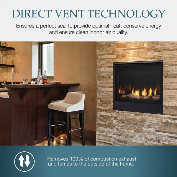 Majestic Quartz Direct Vent Gas Fireplace - 42"