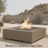 M&ouml;bius Encinitas Square Concrete Gas Fire Pit - 46"