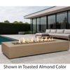 M&ouml;bius Encinitas Rectangular Concrete Gas Fire Pit - 93"