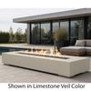 M&ouml;bius Encinitas Rectangular Concrete Gas Fire Pit - 93"