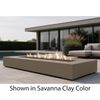 M&ouml;bius Encinitas Rectangular Concrete Gas Fire Pit - 93"